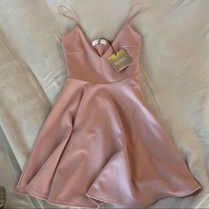 Missguided Pink Skater Mini Dress
